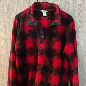 Duluth Trading Buffalo Plaid Quarter Snap Fleece